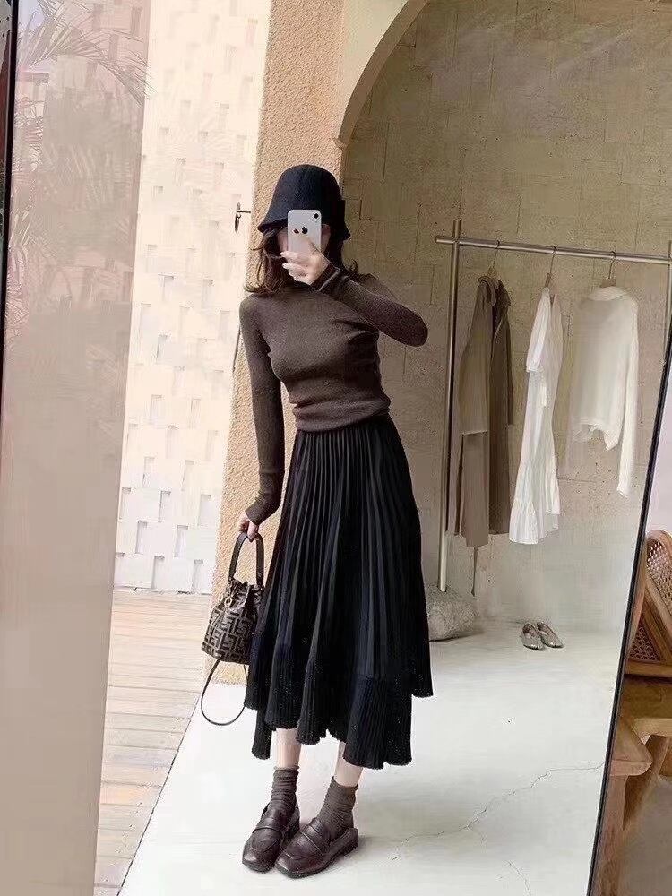 アシンメトリープリーツスカート　AJ11394-1618