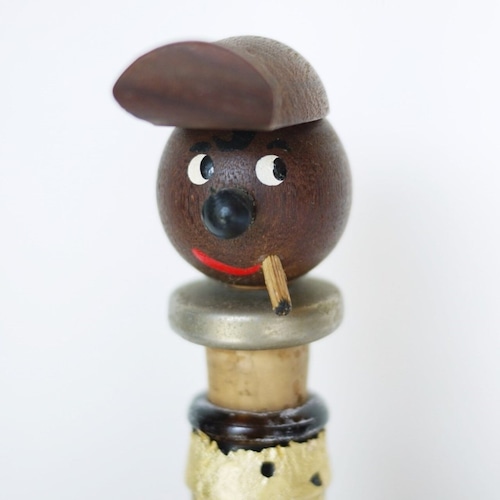 チーク鳥 　コルク栓人形 リーゼント   デンマーク　