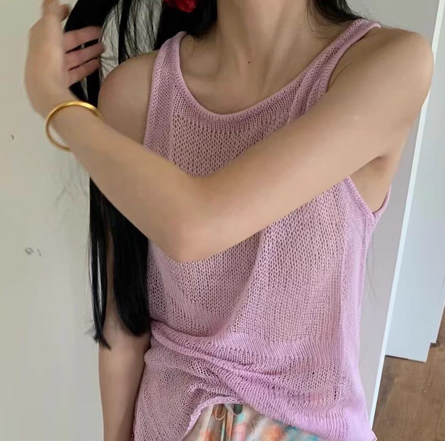 シアーノースリーブトップス_LN02883