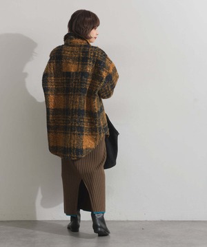 HD2510027 起毛チェックCPOシャツジャケット brown