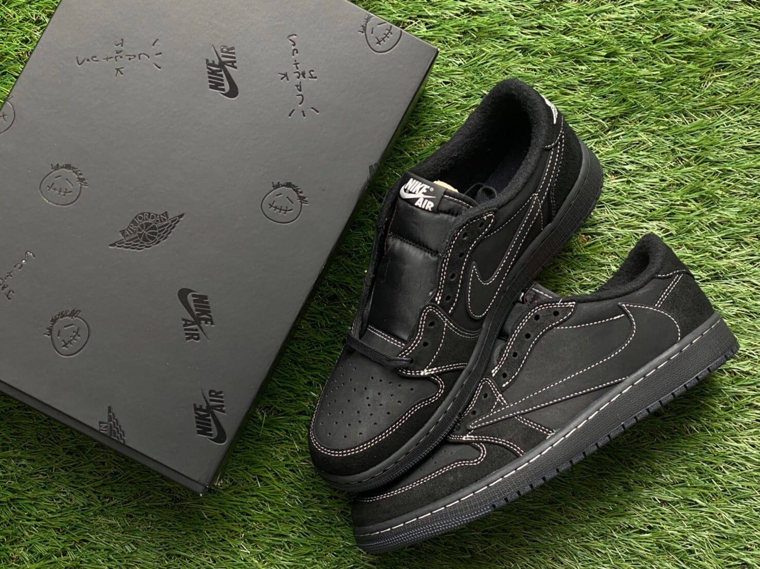 NIKE × TRAVIS SCOTT AIR JORDAN 1 LOW OG SP BLACK PHANTOM DM7866 ...