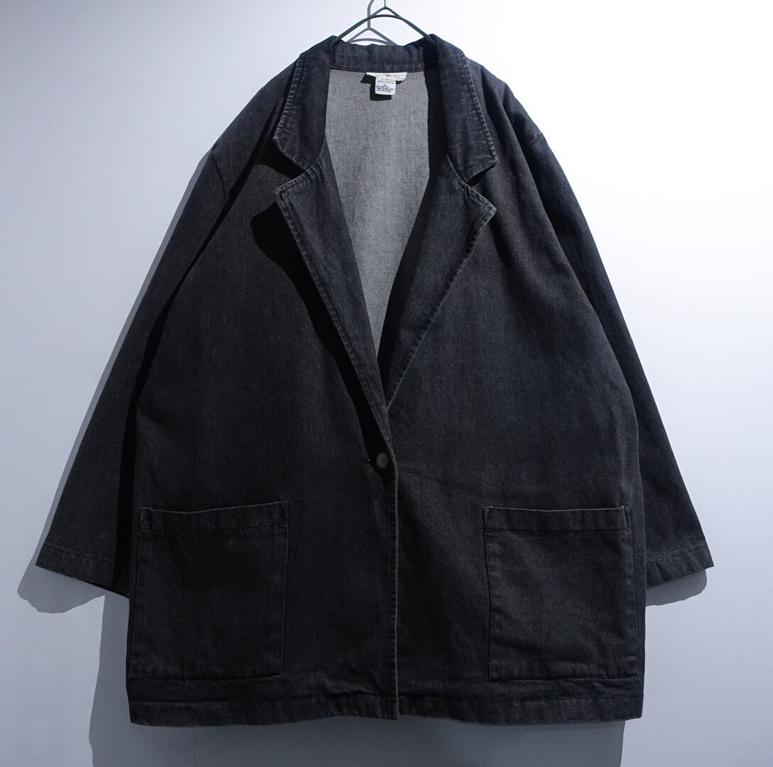 Black Denim Tailored Jacket