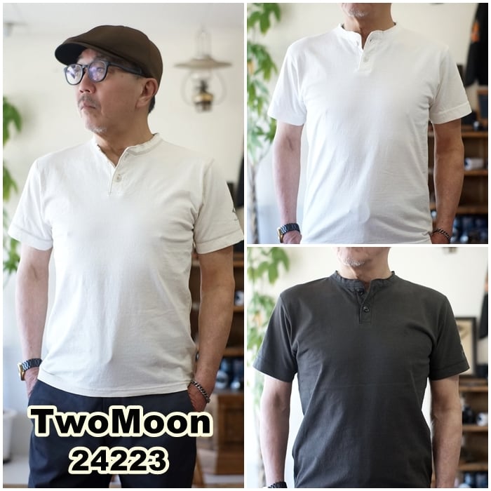 TWOMOON トゥームーン 24223 ヘンリーネック半袖カットソー Tシャツ 2