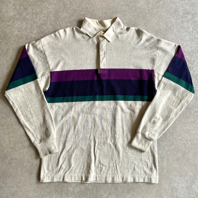 1980s  L.L.Bean  L/S  Polo Shirt  M  Made in USA　H493