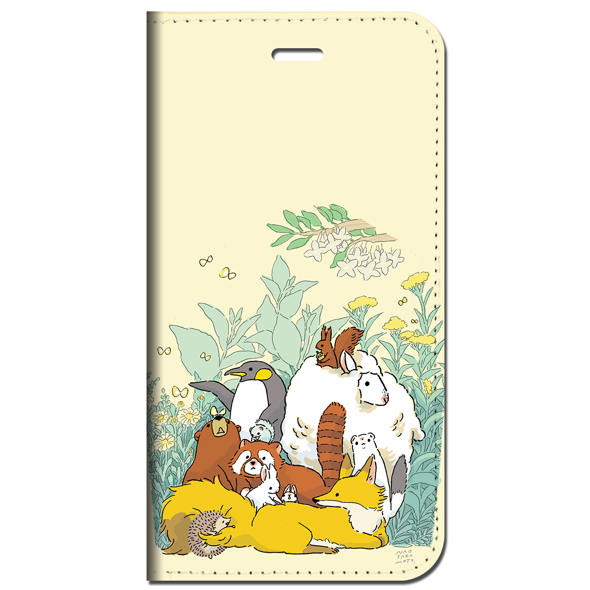 iPhone対応 スマホ 手帳型ケース アニマルズ イラスト キュート 動物 【iPhone17 / iPhone16 / iPhone16e / iPhoneSE 他 iPhone各機種対応】 st63