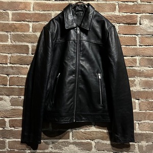 【Caka act3】Vintage Loose Zip Up Leather Jacket