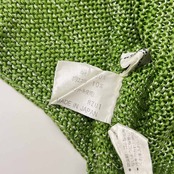シルク混 HIROKO KOSHINO ヒロココシノ ラメ ノースリーブ ニット セーター 9/グリーン レディース