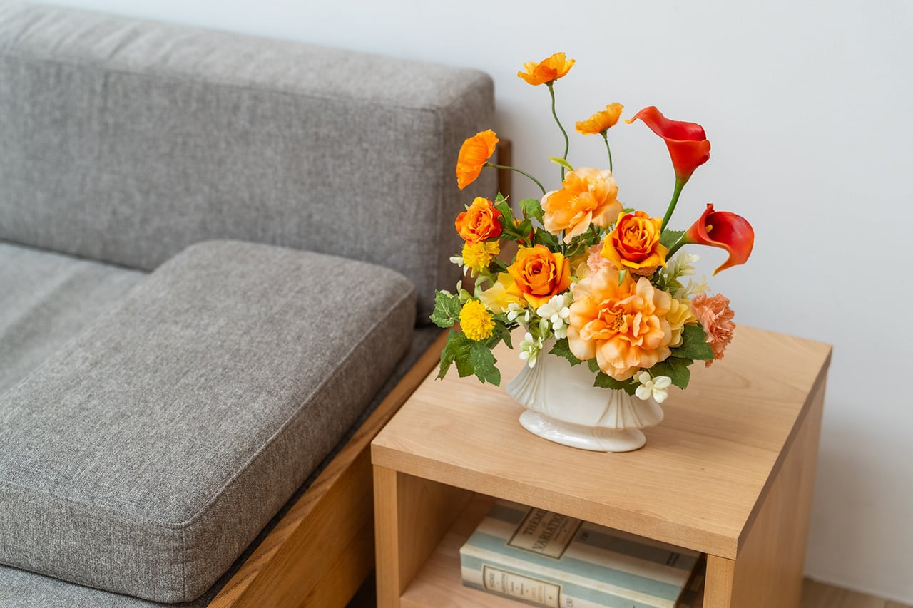 アーティフィシャルフラワー・アレンジメント（ピオニー／2色） by