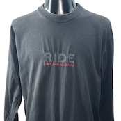 【RIDE】ライド "Leave them all behind" 刺繍 ロングスリーブTシャツ