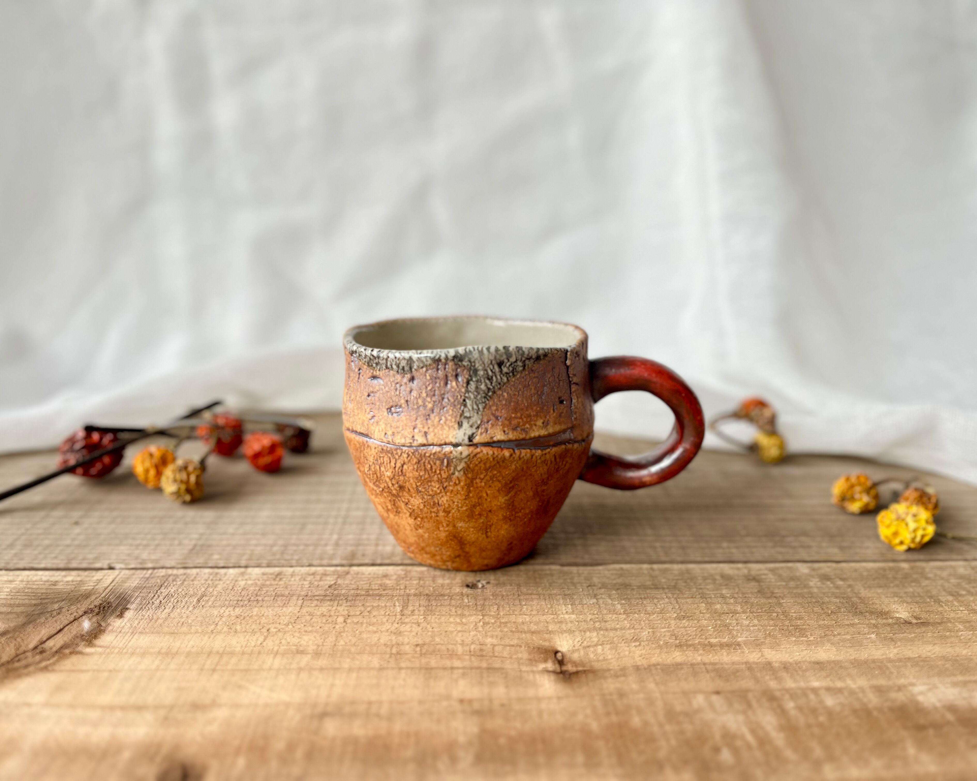 大野素子 さん 茶碗 カップ スープカップ 楕円 器 陶器 作家 Cup