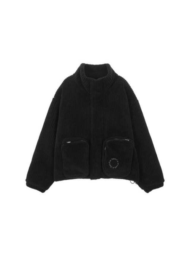 [MATIN KIM] OUT POCKET FUZZY PUFFER JUMPER IN BLACK