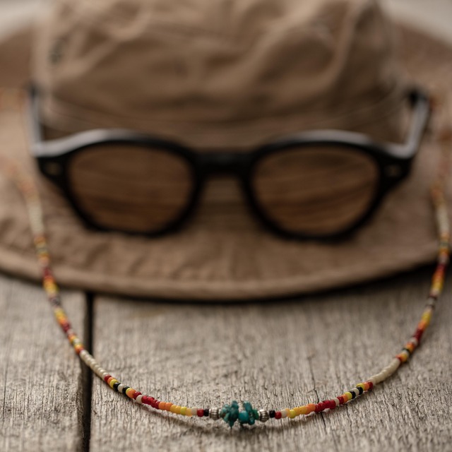 *native beads 3way glass code necklace