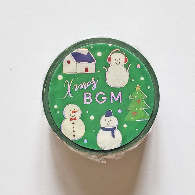BGM　クリスマスマスキングテープ　Snowman雪だるま