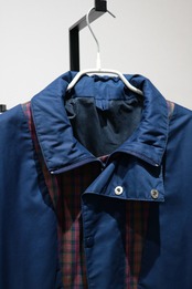 Gore-tex navy×check pattern jacket