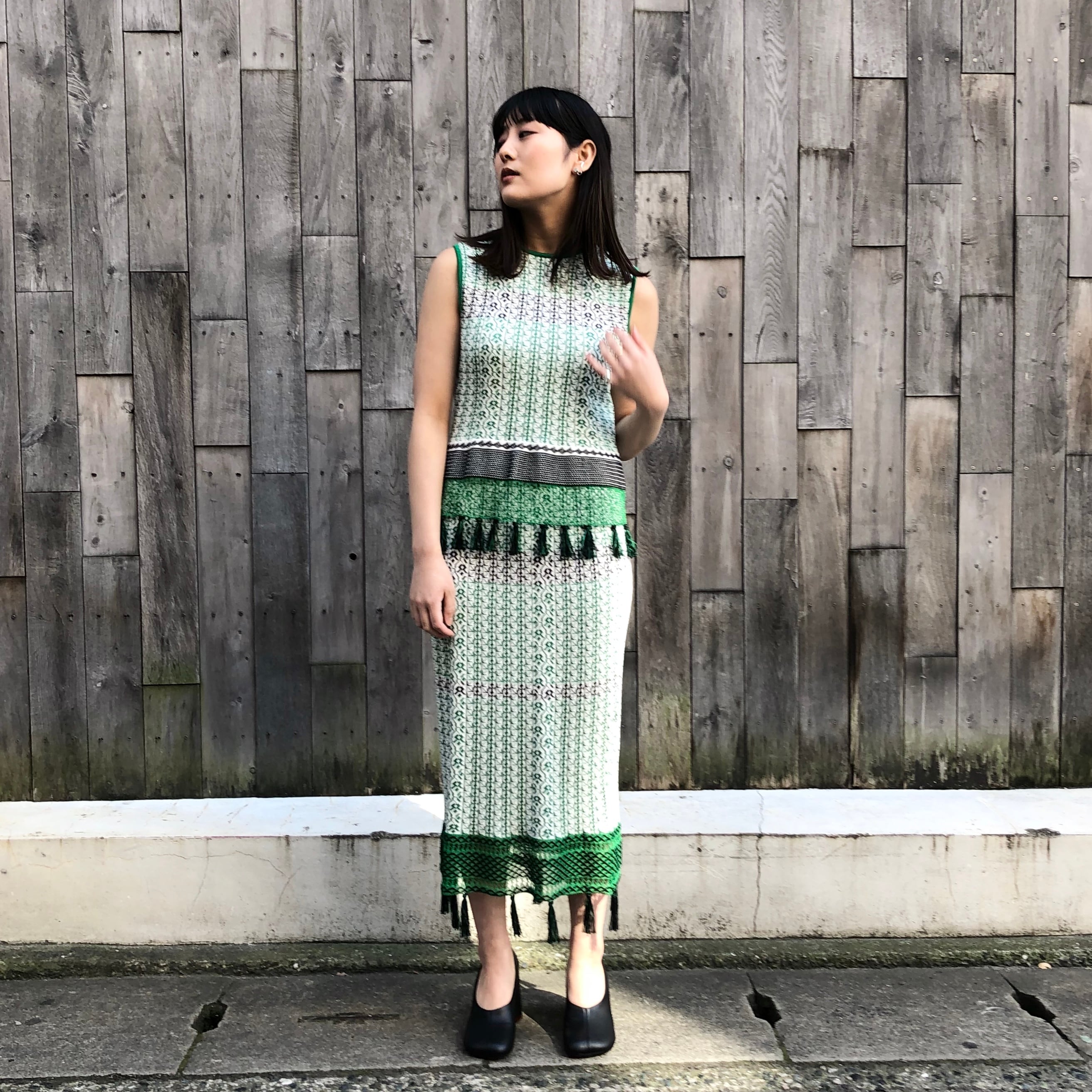 manekurogouchi 2020ss Pedicel Knit Dress