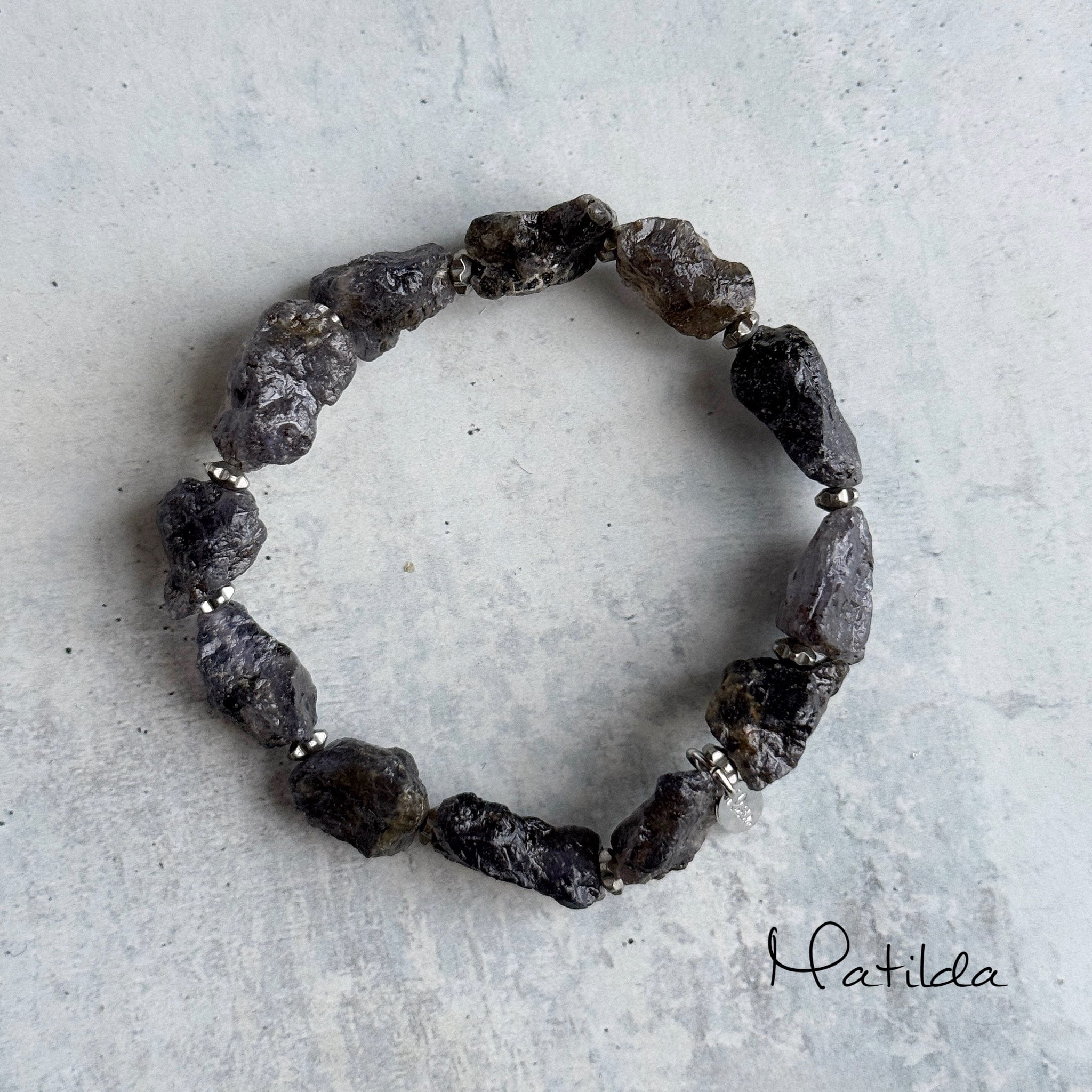rough rock bracelet(アイオライト)