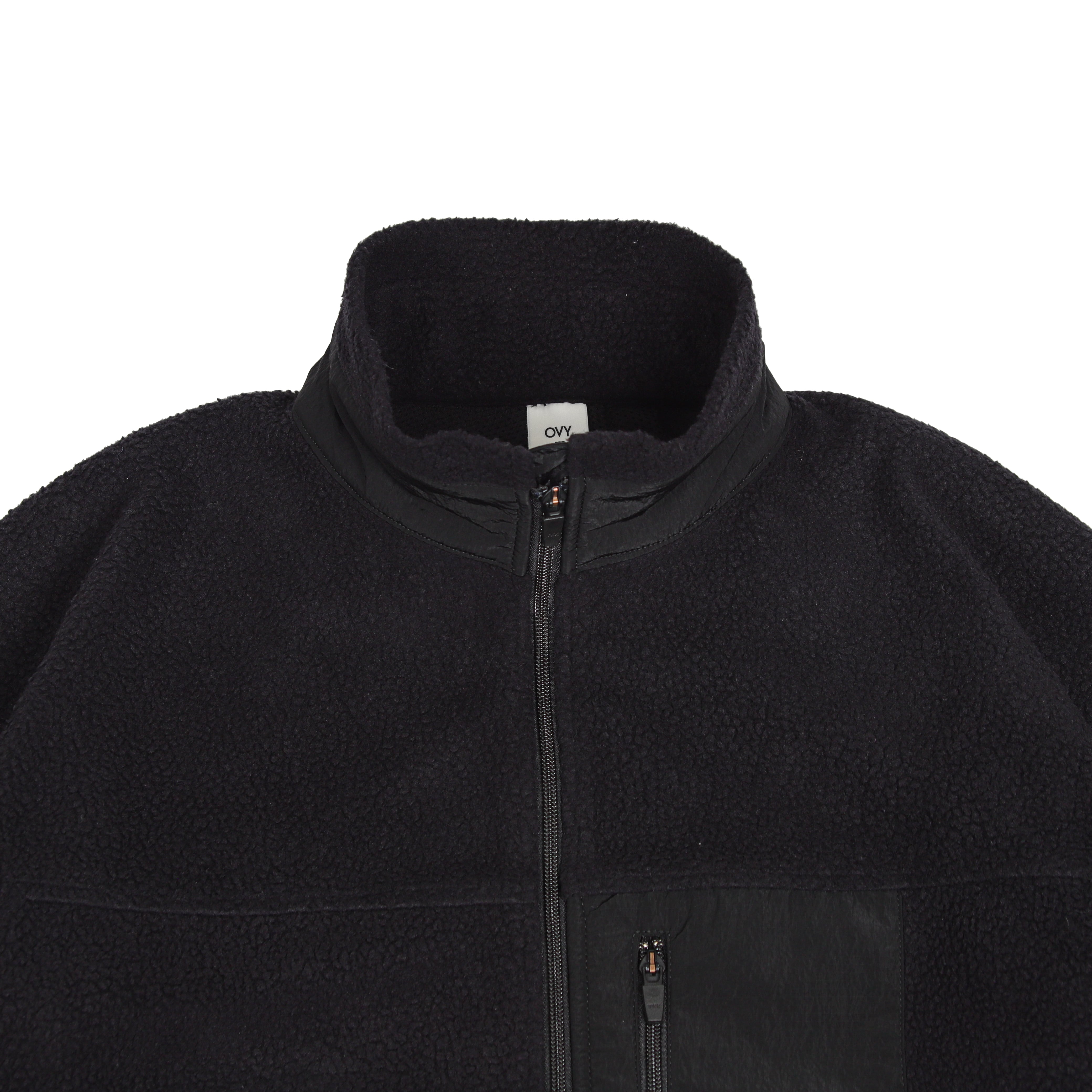 ovy Boa Fleece Nylon Combination Zip