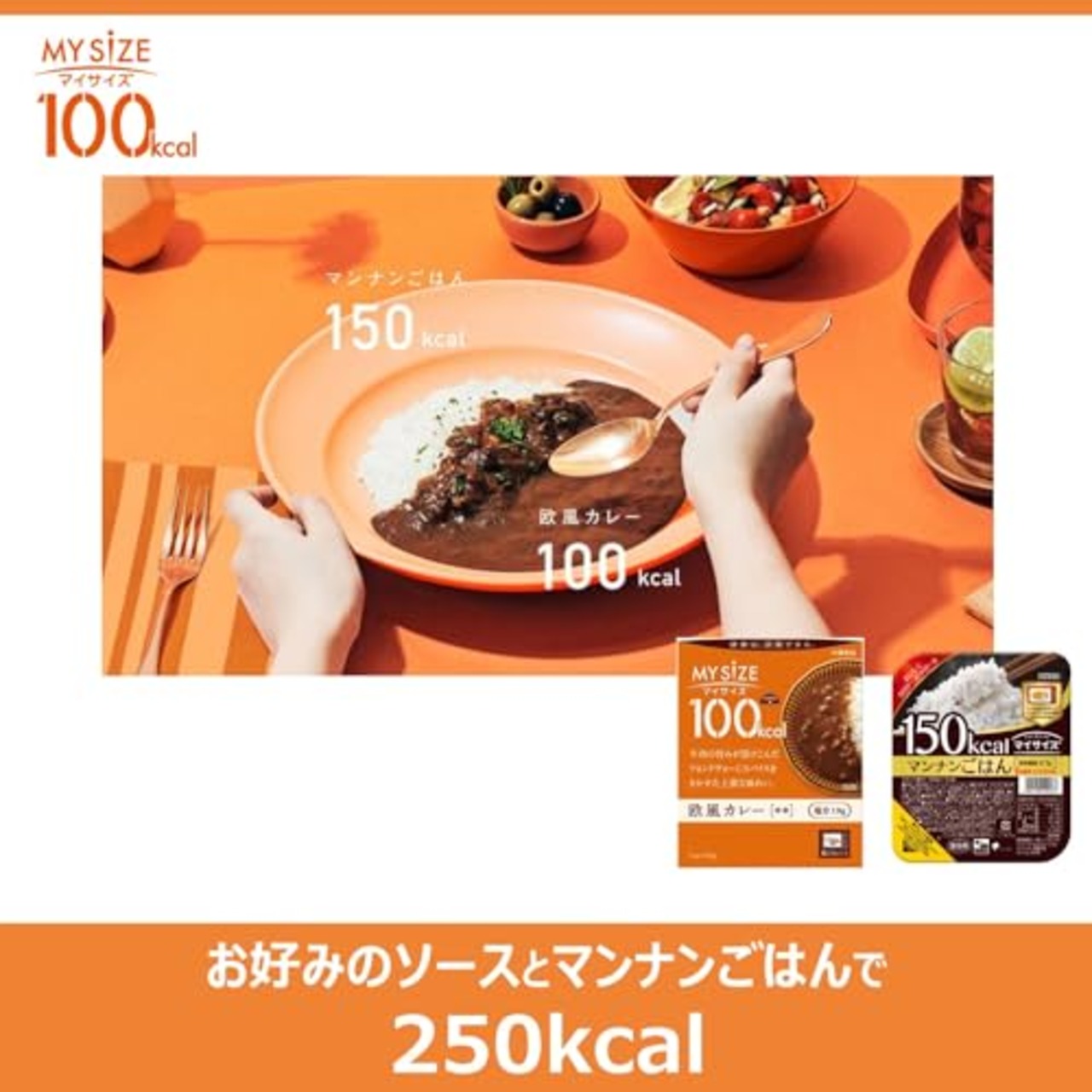 マイサイズ 大塚食品 100kcalマイサイズ グリーンカレー 辛口 150g カロリーコントロール レンジ調理対応 塩分2g以下設計