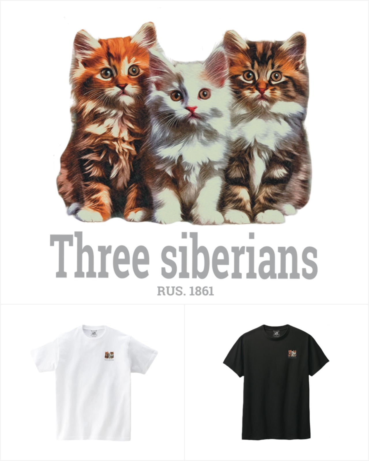 Three siberians Tee (サイベリアン)