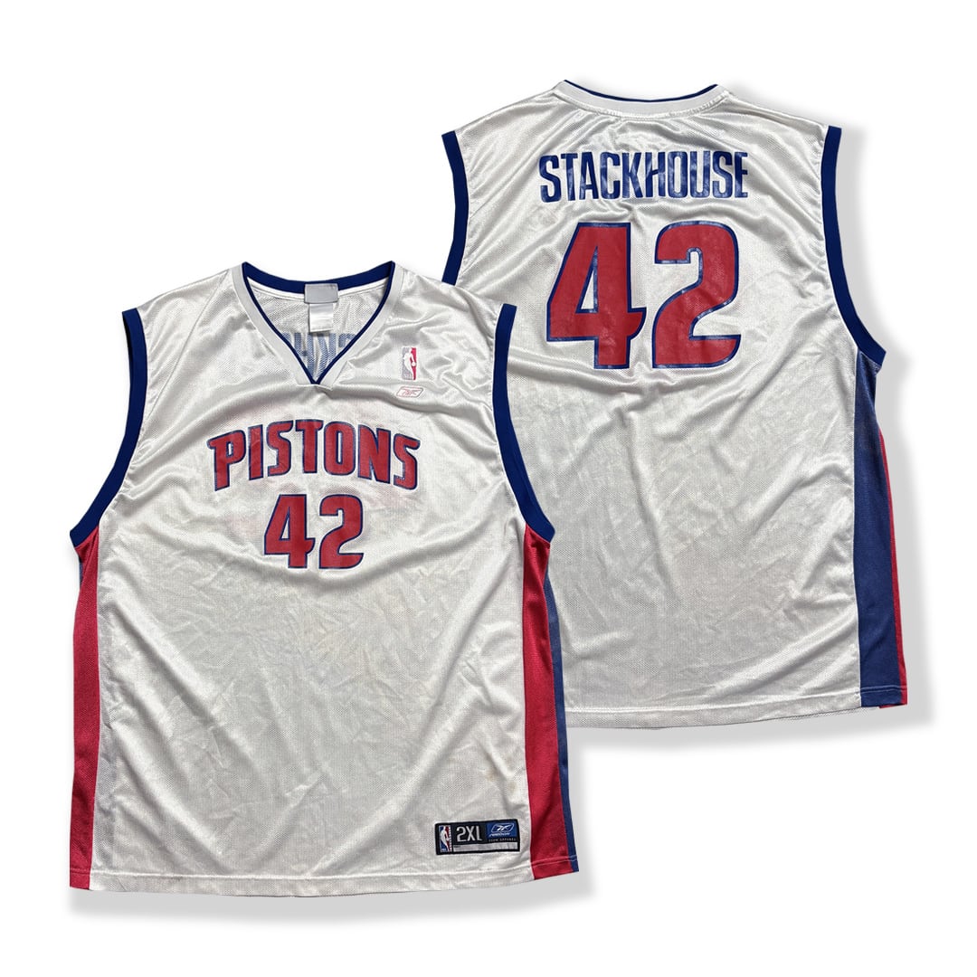Jerry Stackhouse 【Detroit Pistons】 Game Shirt. Reebok