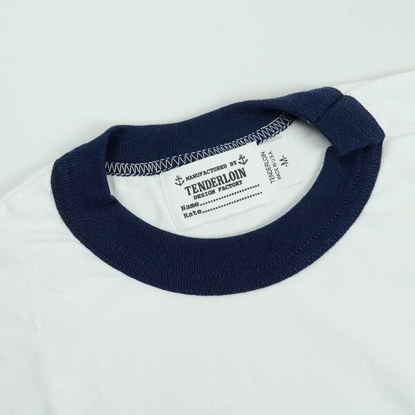 Size【M】 TENDERLOIN テンダーロイン TRIM TEE WHITE リンガーTシャツ
