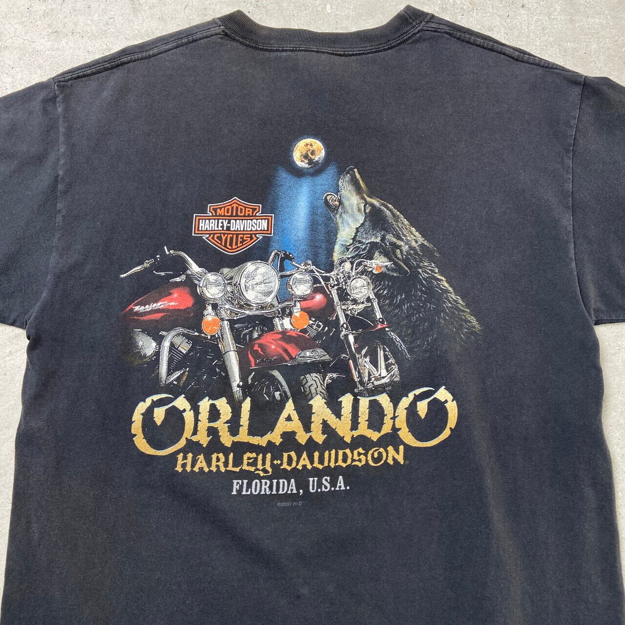 00年代 USA製 Harley-Davidson ハーレーダビッドソン 両面プリントT