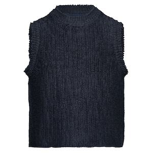 MAISON MARGIELA　COTTON KNIT VEST　NAVY