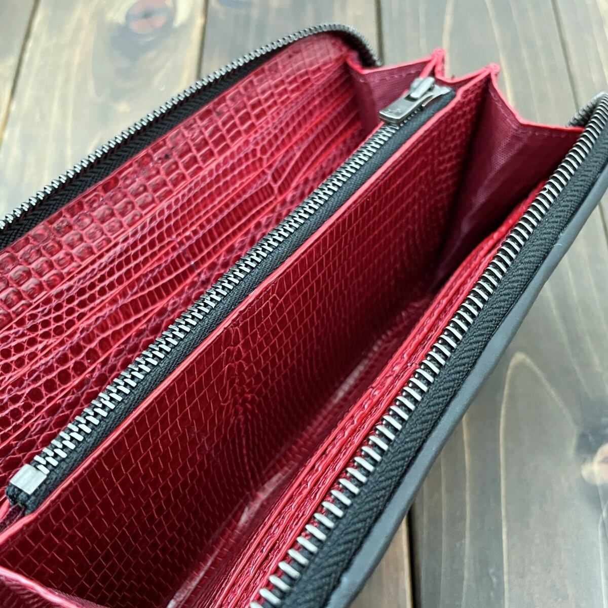 スタースティングレイ × リザード 長財布 ブラック | CUERO DELICADO