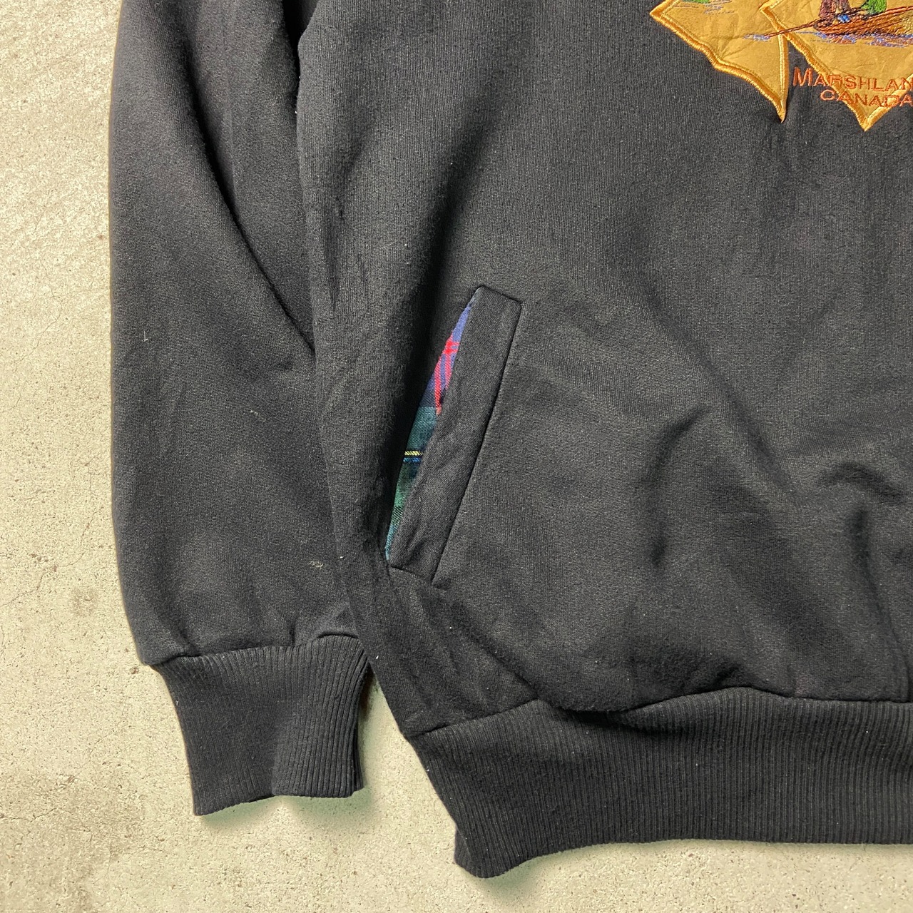 90年代 カナダ製 MARSHLANDS CANADA ハーフボタン パーカー メンズL 