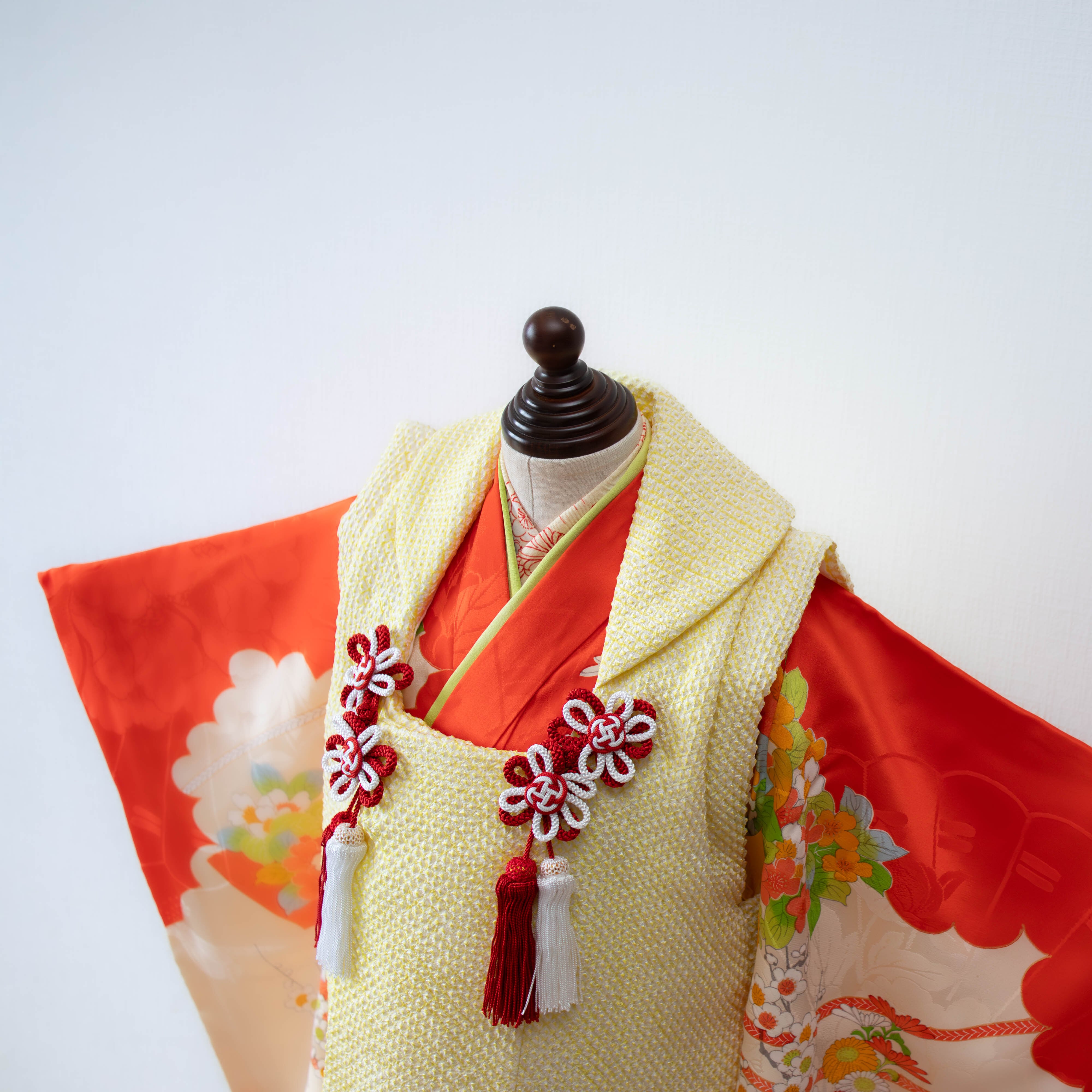 3歳 女の子 『桜梅菊の扇面文様』/SP3004(対応身長目安 約85〜100cm)