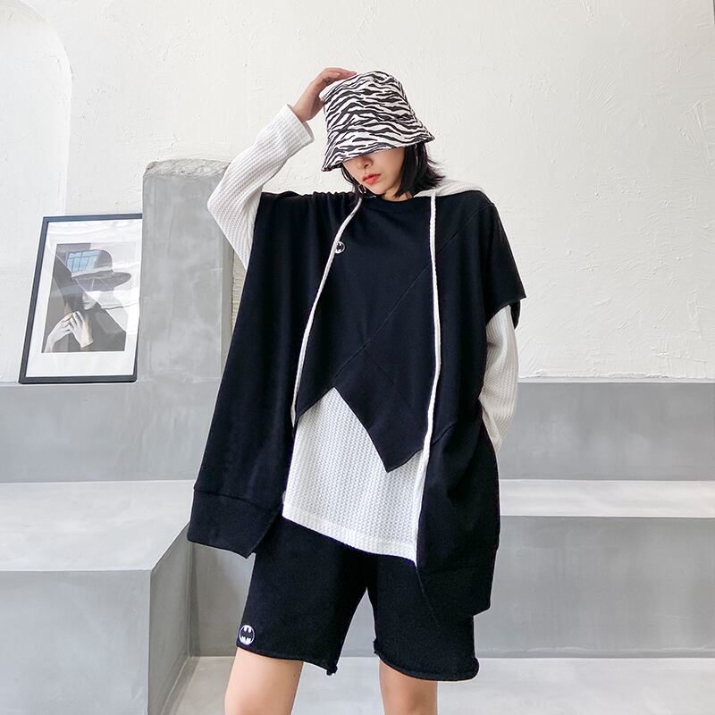 オータムスタイルノースリーブセーター ショーツ 大きめサイズ 秋物 ブルマー ラブタオタオダレンハウス48398107610