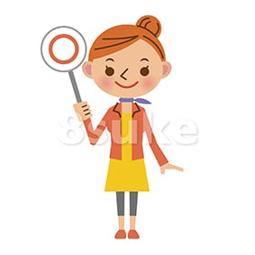 イラスト素材:私服女性の正解・OKイメージ(ベクター・JPG)