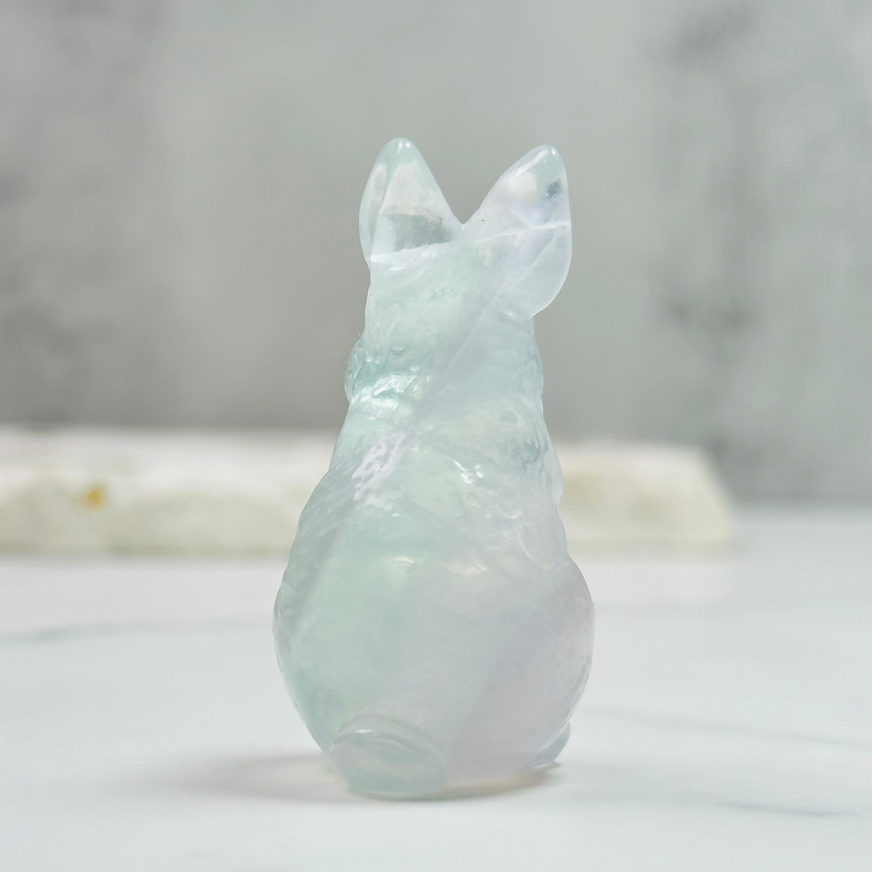 癒しの天然石雑貨｜イットリウムフローライトのうさぎ M 5cm | Mt