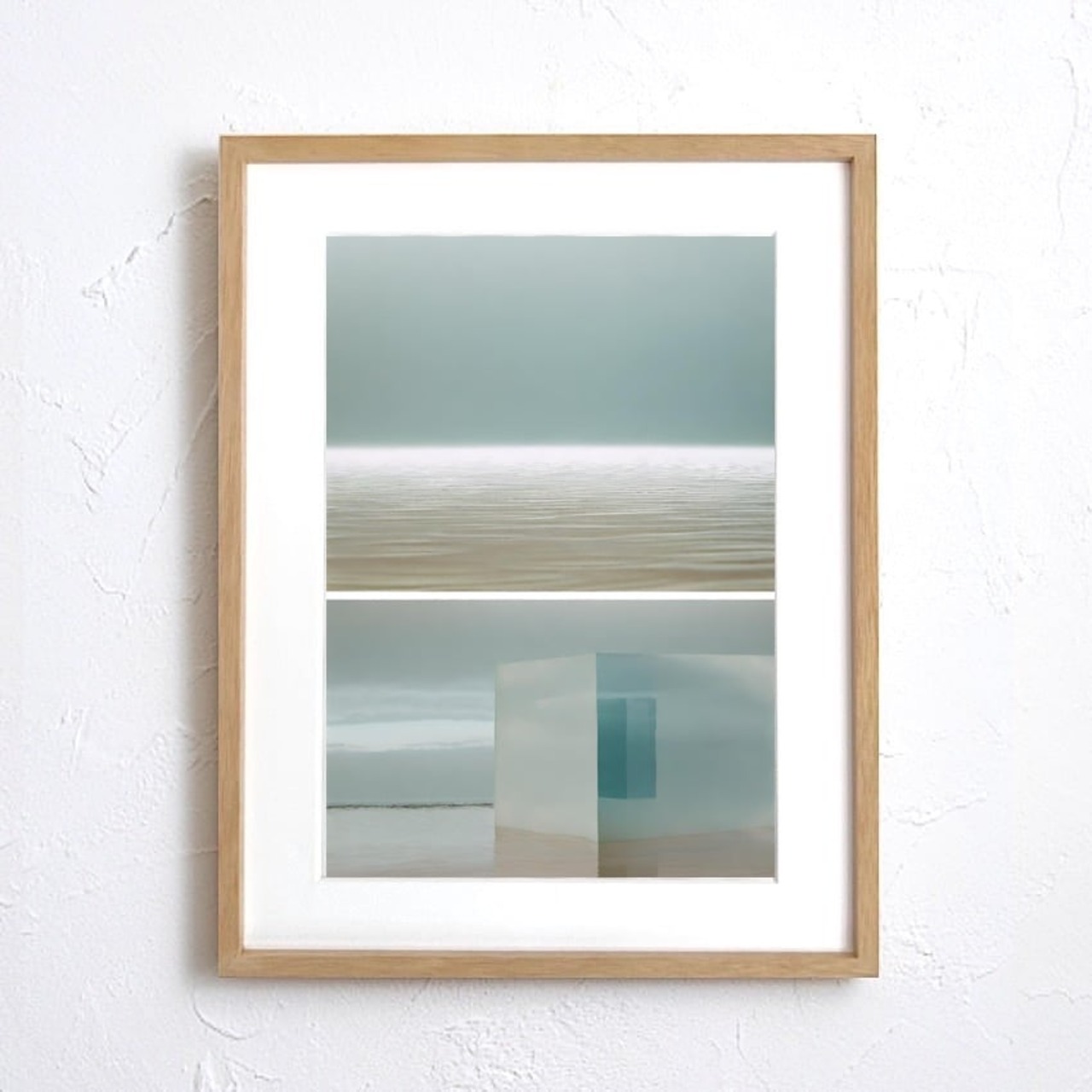 幻想フォトグラフ｜湖のブルートーンが美しい自然写真｜リビング寝室書斎に最適アートポスター額縁セットA2ポスター