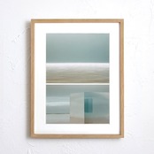 幻想フォトグラフ｜湖のブルートーンが美しい自然写真｜リビング寝室書斎に最適アートポスター額縁セットA2ポスター