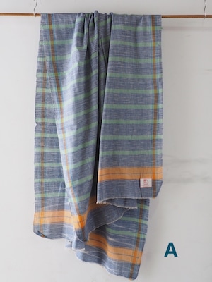 131sr175 Bengal cotton shawl　カラフル