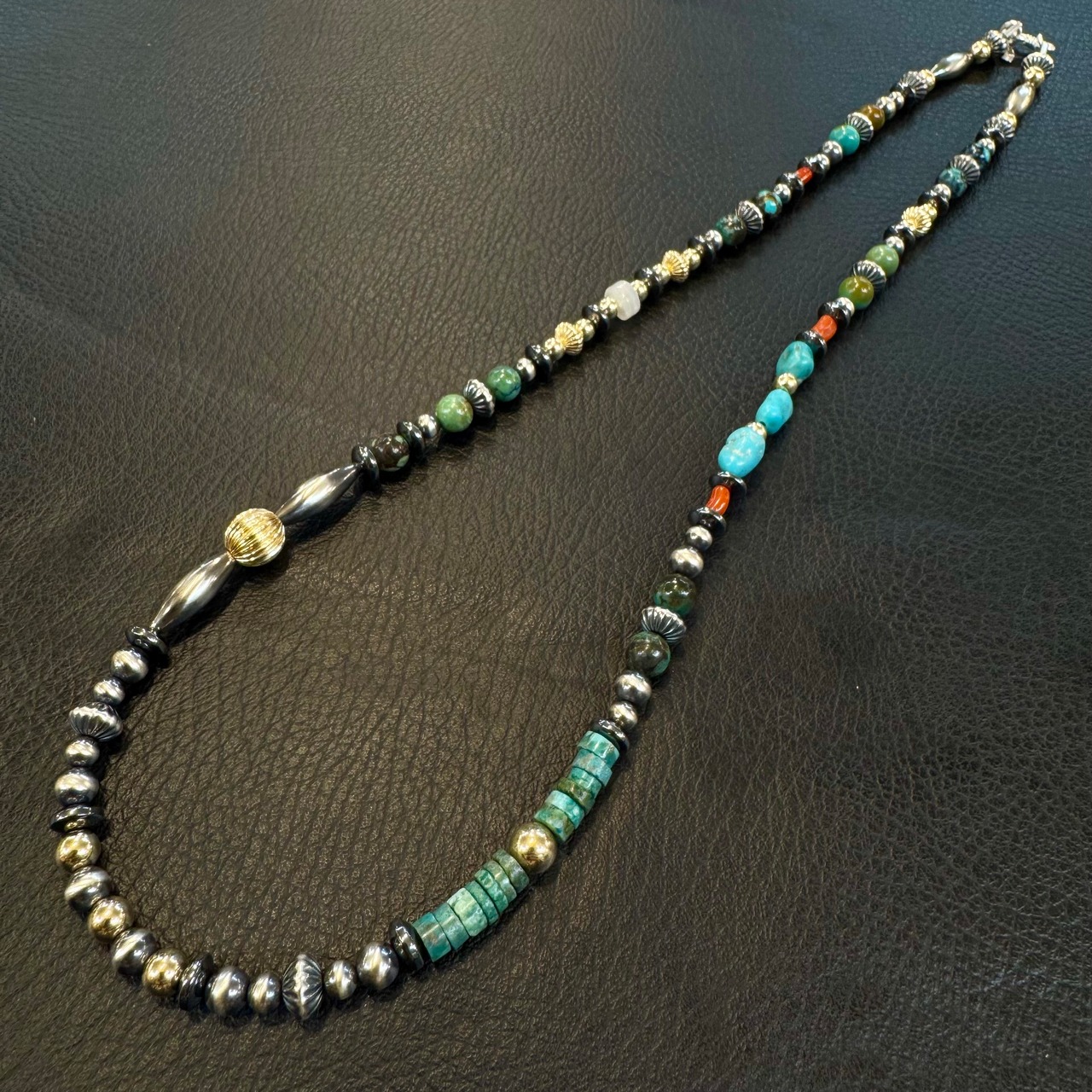 ブライト（Bright）ネックレス（Wave Turquoise）55cm - 1