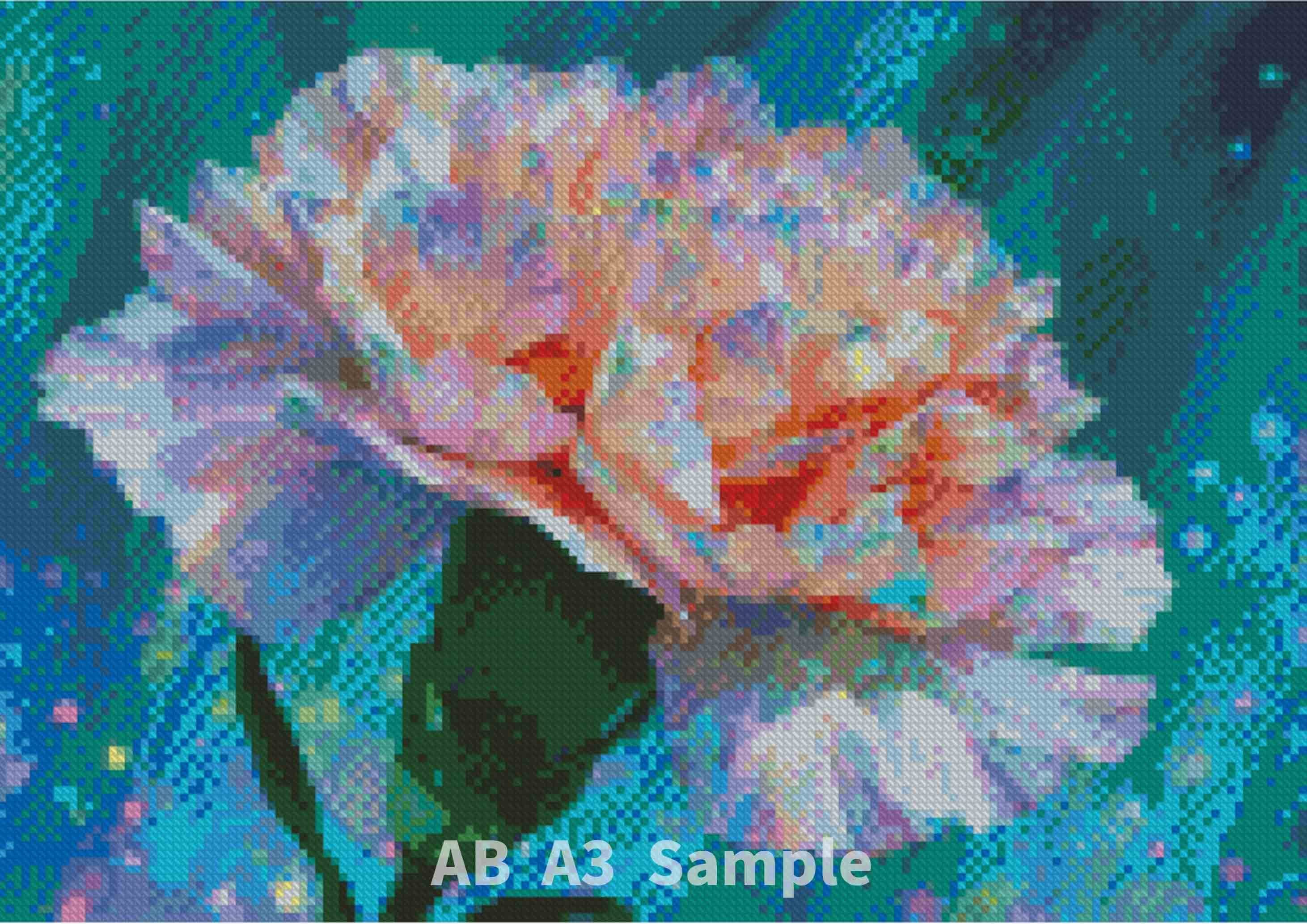 ダイヤモンドアート A3 宝石花 カーネーション A (通常/フルAB/フル