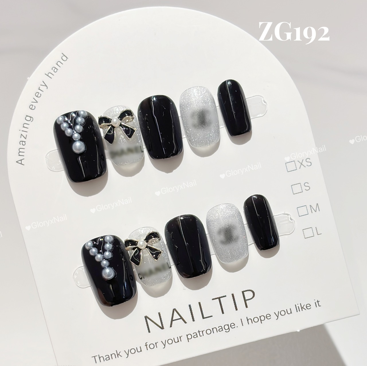ZG192  ネイルチップ　サイズXS/S/M/L