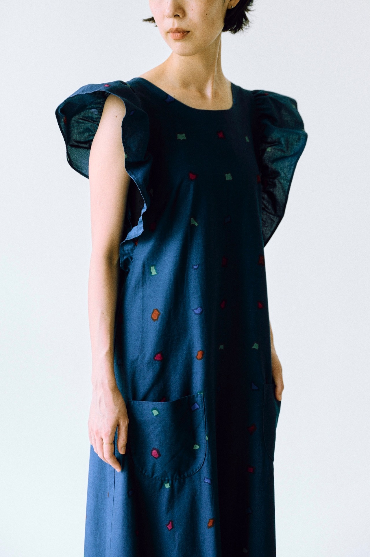 70's Marimekko mineral lights apron dress