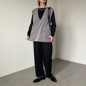 over Vneck vest/gray