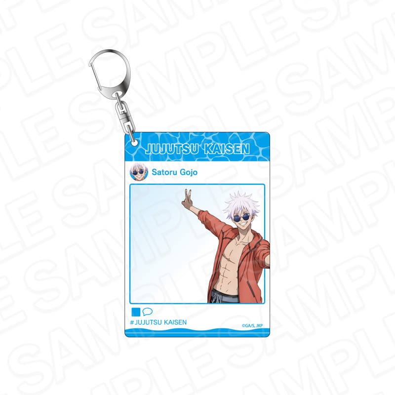 TVアニメ「呪術廻戦」 懐玉・玉折 インスタントフォト風キーホルダー 五条 悟 めんそーれ ver.