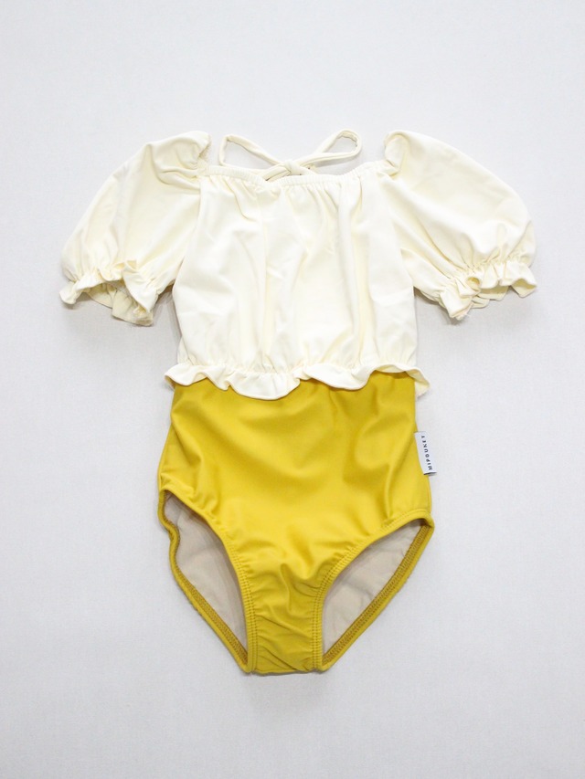 MIPOUNET  ÉLISA BLOCK COLOR SWIMSUIT  CRISPY GOLD