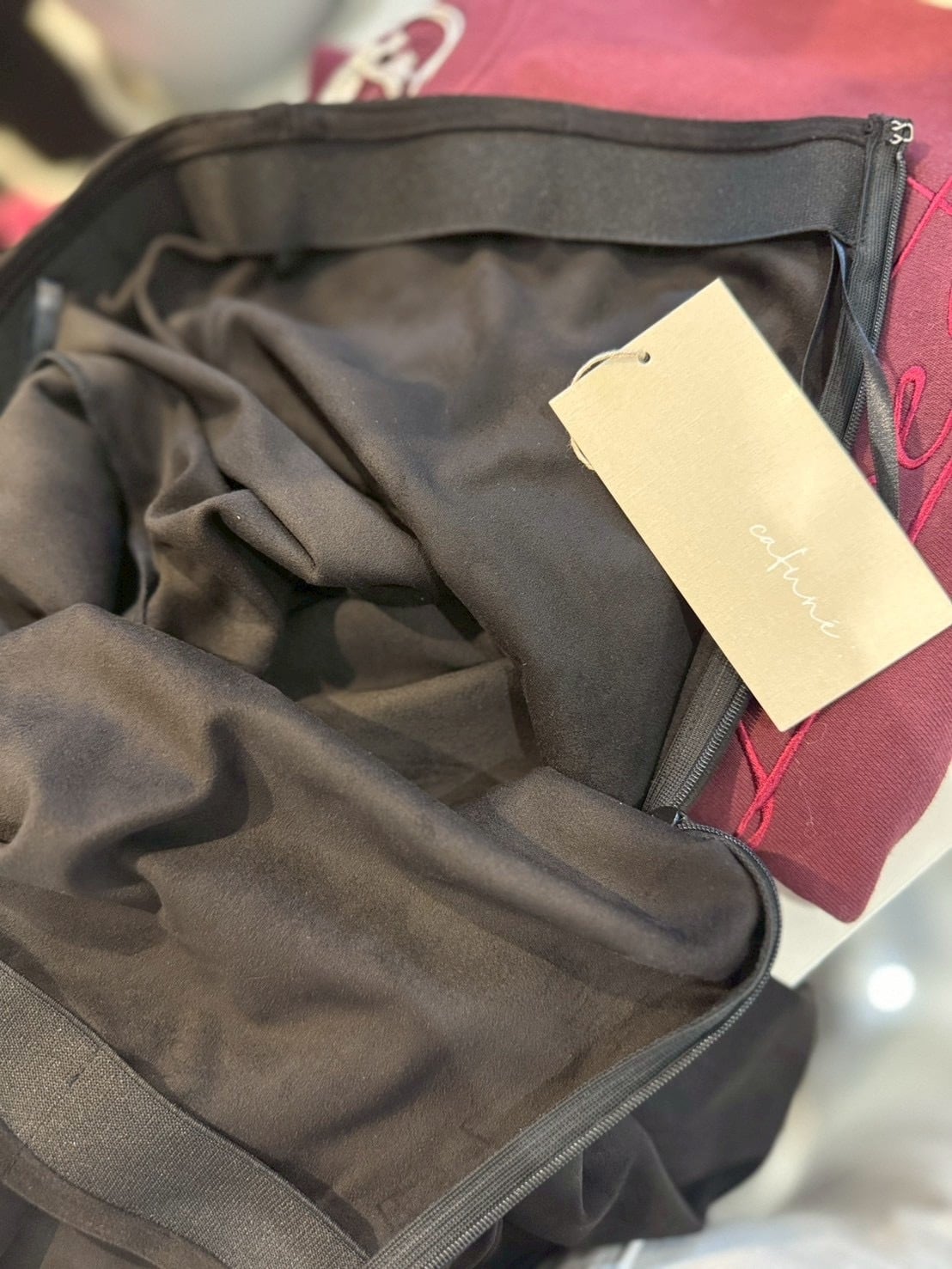 【cafune】フェイクスエードロングスカート　545612