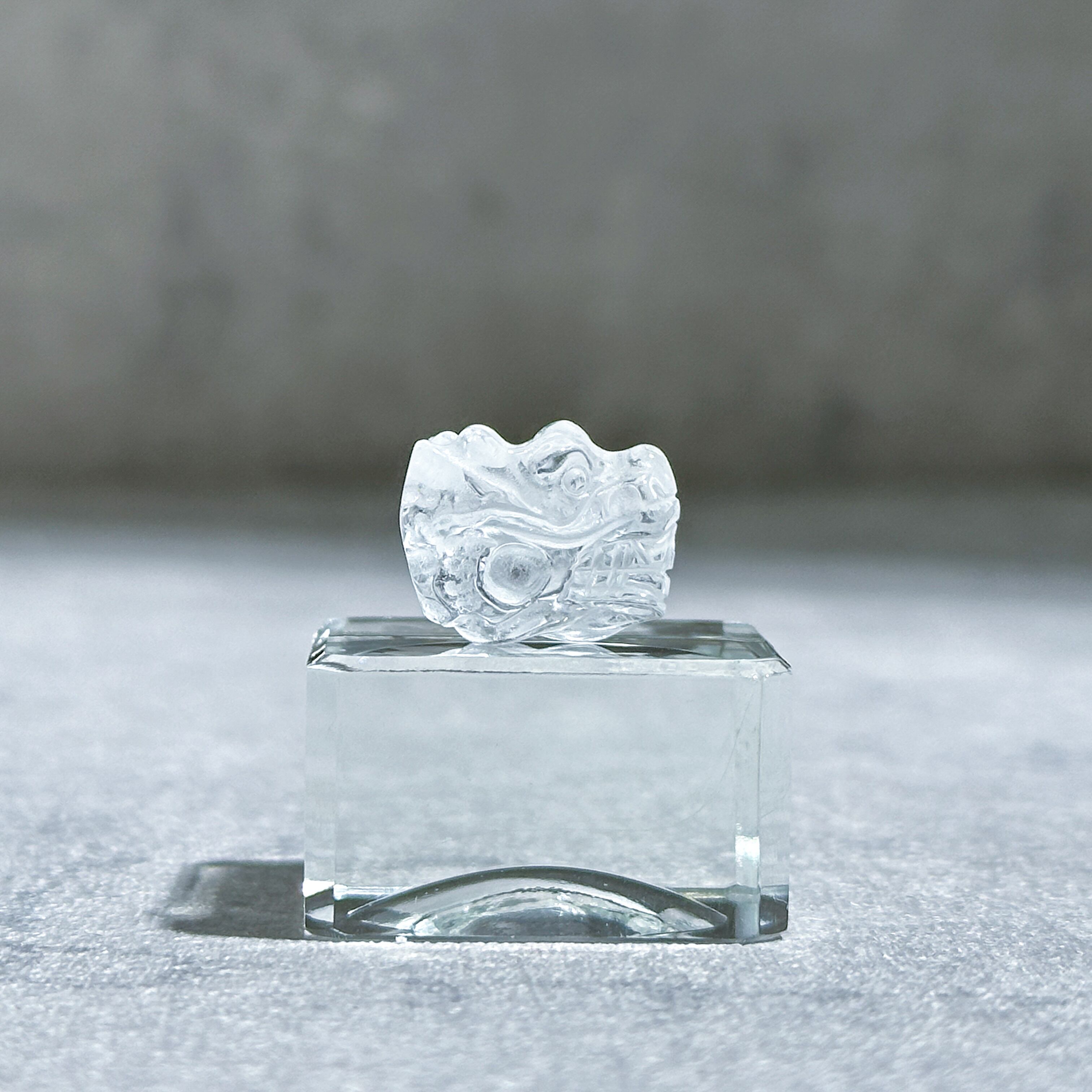 クリアクォーツ ミニドラゴンヘッド(穴あき)02◇ Clear Quartz Dragon