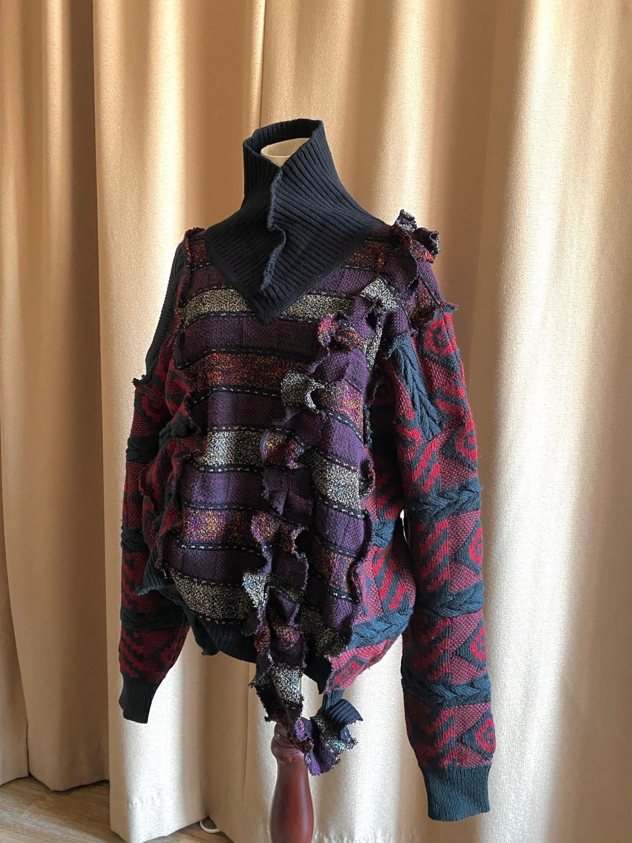 frill gather design remake knit-3784-12