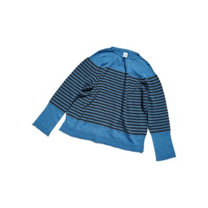 【ONICA】Stripe Long-Sleeved Tee (Brown × Blue)