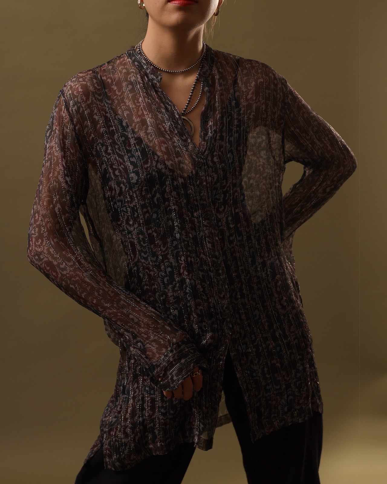 Dries Van Noten / Sheer Botanical Shirt