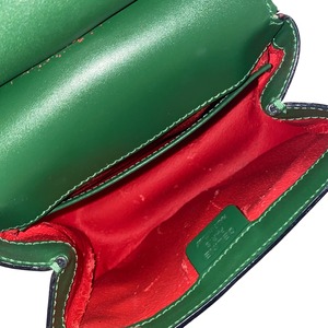 vintage CELINE green leather mini shoulder bag