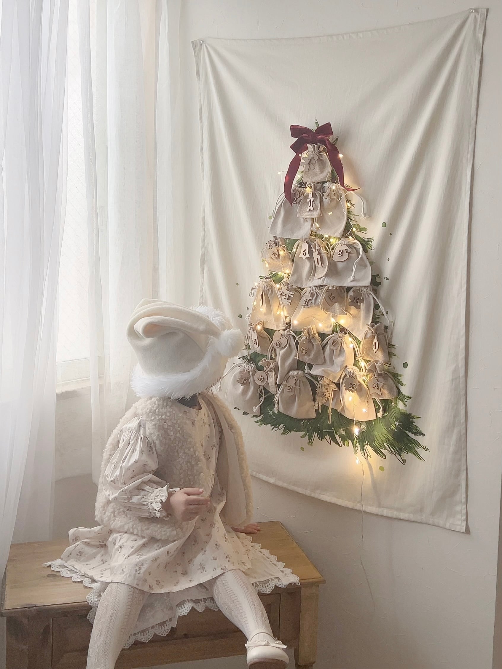 リース(コニファーの三日月リース) / ドライフラワー クリスマス